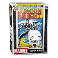 Funko POP! Moon Knight Spotlight #28 Comic Covers figure in a protective display case with Marvel branding.