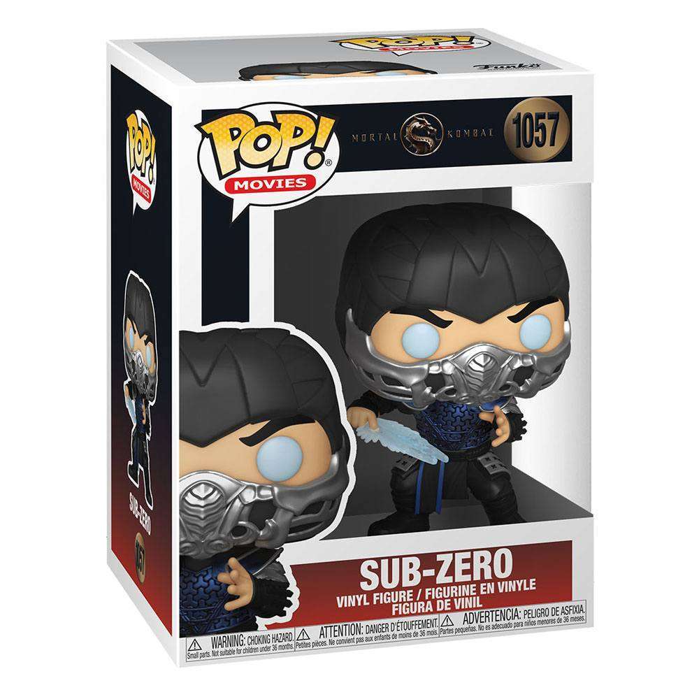 Funko POP Mortal Kombat Sub-Zero vinyl figure in its original branded display box, showing the character and packaging.