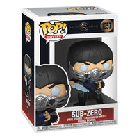 Funko POP Mortal Kombat Sub-Zero vinyl figure in its original branded display box, showing the character and packaging.