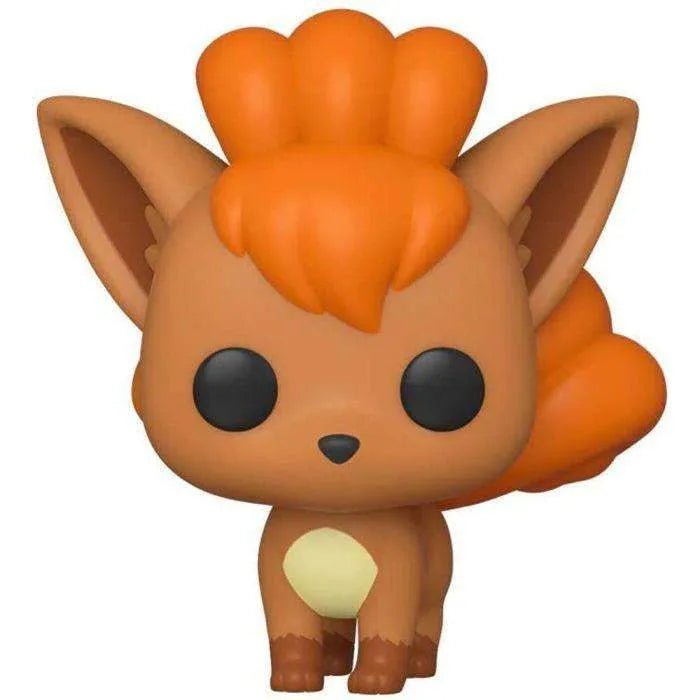 Front view of a 9cm Funko POP Pokémon Vulpix vinyl figure with its signature orange hair and brown fur.