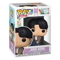 Funko POP! Rocks BTS Jungkook Dynamite vinyl figure in its branded display box, showing the front and side view.
