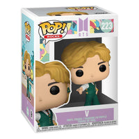 Funko POP! Rocks BTS V Dynamite vinyl figure in its original window display box, showing the front and side view.