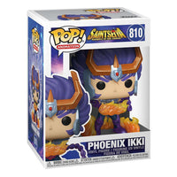 Funko POP! Saint Seiya Phoenix Ikki #810 vinyl figure in its original window display box, front and side view.