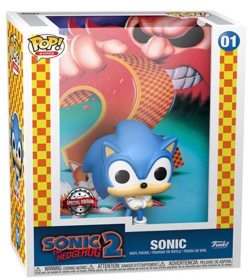 Funko POP! Sonic the Hedgehog 2 vinyl figure in a collectible display box with game cover art and special edition seal.