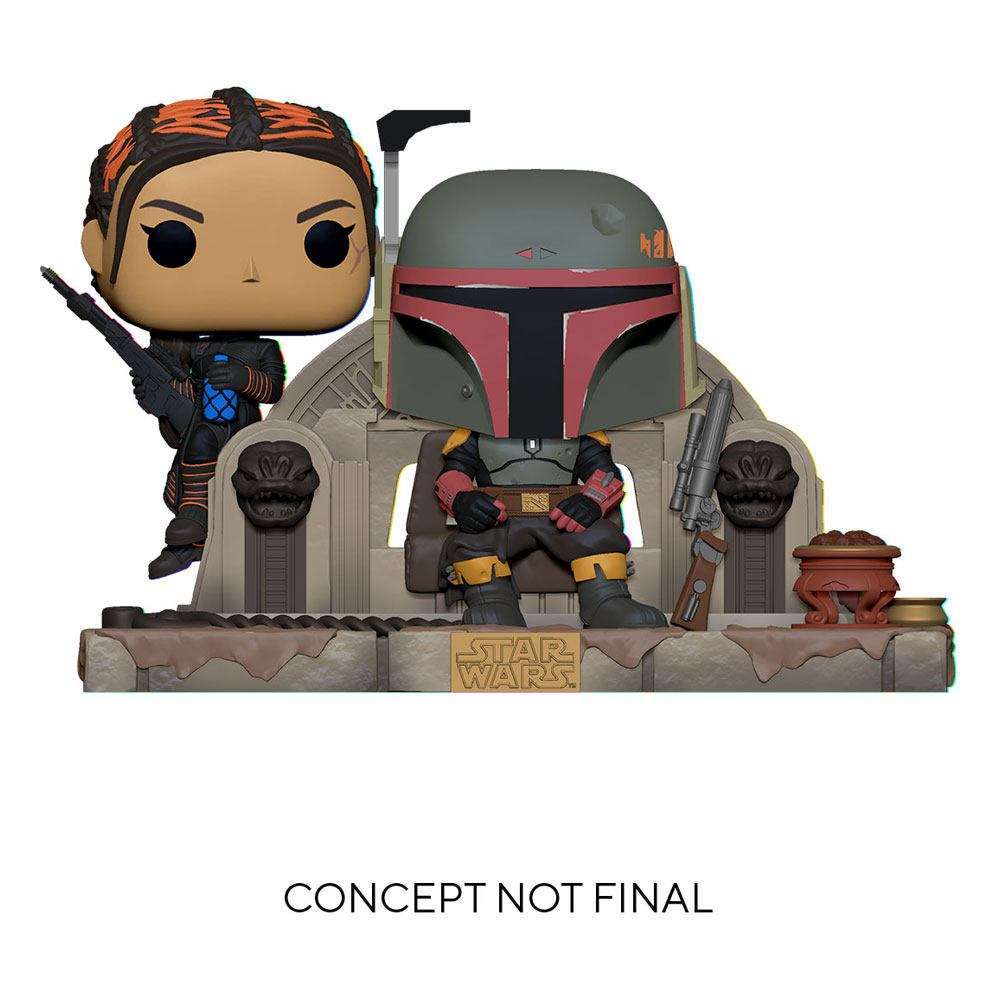 Funko - Funko POP! The Mandalorian POP Moment! Vinyl Figures 2 - Pack Boba Fett & Fennec Shand 9 cm
