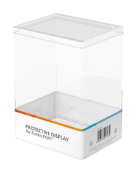 Clear plastic Funko Protective Display Case for Funko POP! figures with a white base and branding on the side.