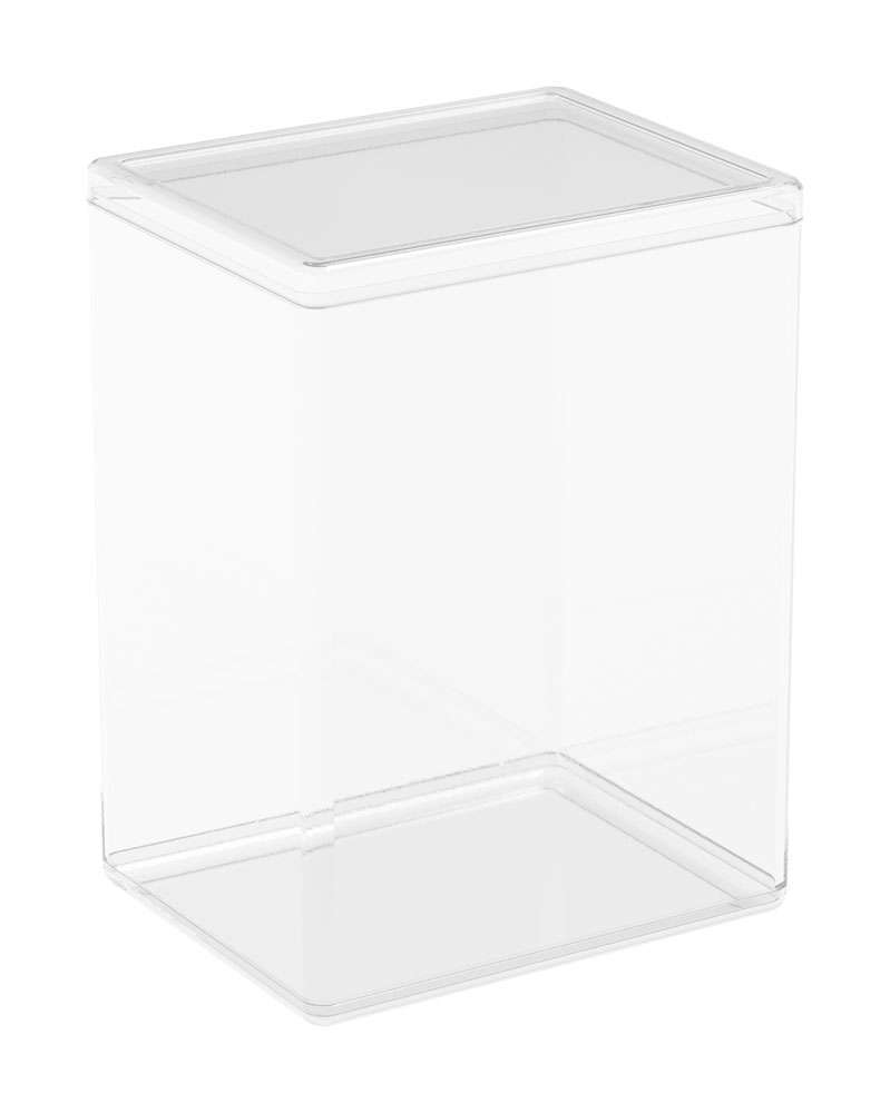 Clear, rectangular Funko Protective Display Case for Funko POP! figures, shown from a high-angle front view.