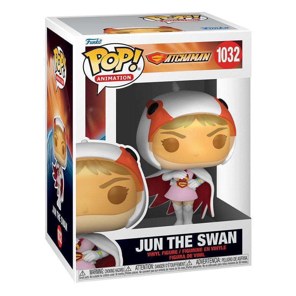 Funko Pop! Jun the Swan #1032 vinyl figure in its original window display box, showing the front and side view.