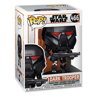 Funko Pop! Star Wars Dark Trooper #466 in its original window display box featuring a black robotic figure.