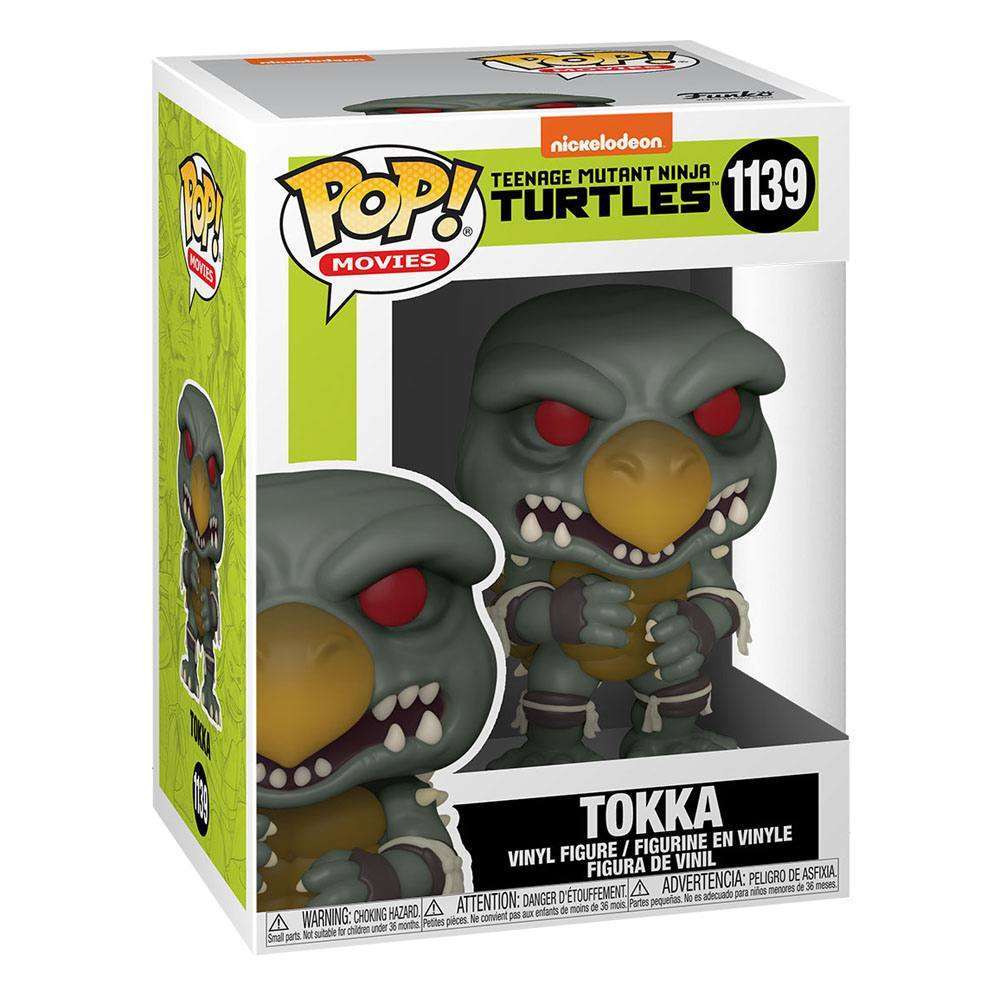 Tokka Funko Pop! vinyl figure in its original window display box, featuring the grey turtle mutant from TMNT II.