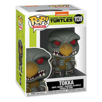 Tokka Funko Pop! vinyl figure in its original window display box, featuring the grey turtle mutant from TMNT II.