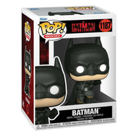 Funko The Batman Pop! #1187 vinyl figure in its original display box, showing the black-suited hero from the front.