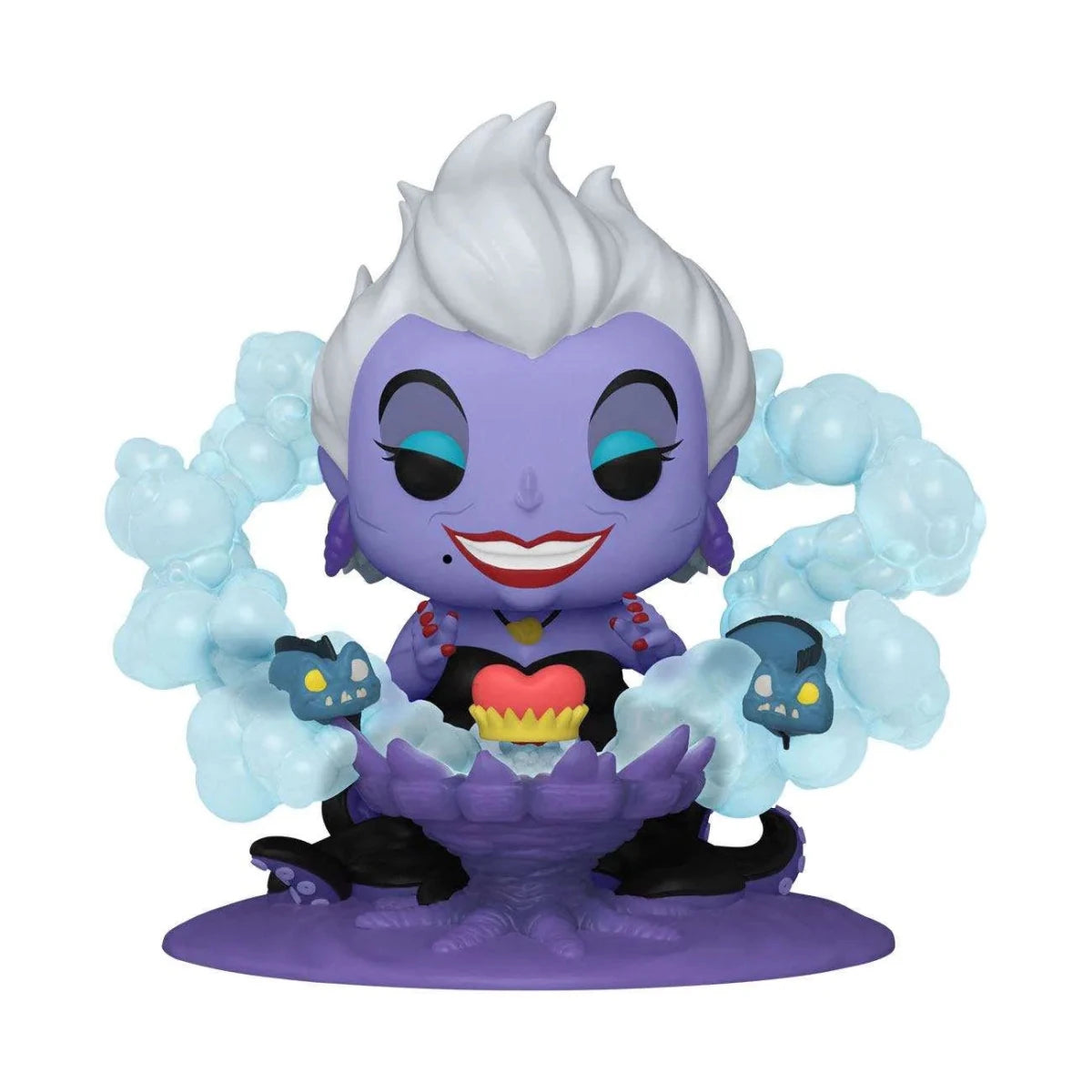 Ursula with Cauldron Deluxe Funko Pop! vinyl figure featuring a purple sea witch surrounded by blue magical smoke.