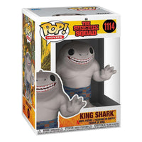 King Shark Funko Pop vinyl figure from The Suicide Squad in its original window display box, front view.