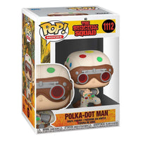 Polka-Dot Man Funko Pop! vinyl figure in its original branded window box packaging, showing front and side views.