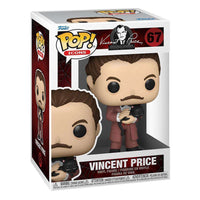 Vincent Price Funko Pop vinyl figure in its original branded window display box, showing the front and side packaging.