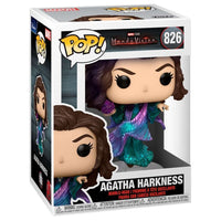 Agatha Harkness Funko Pop! vinyl figure in its original WandaVision branded display box, front view.