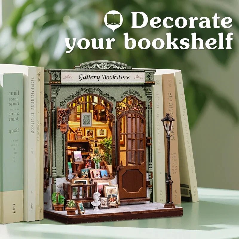Gallery Bookstore Miniature House DIY Book Nook With LED in Malta | LAB7