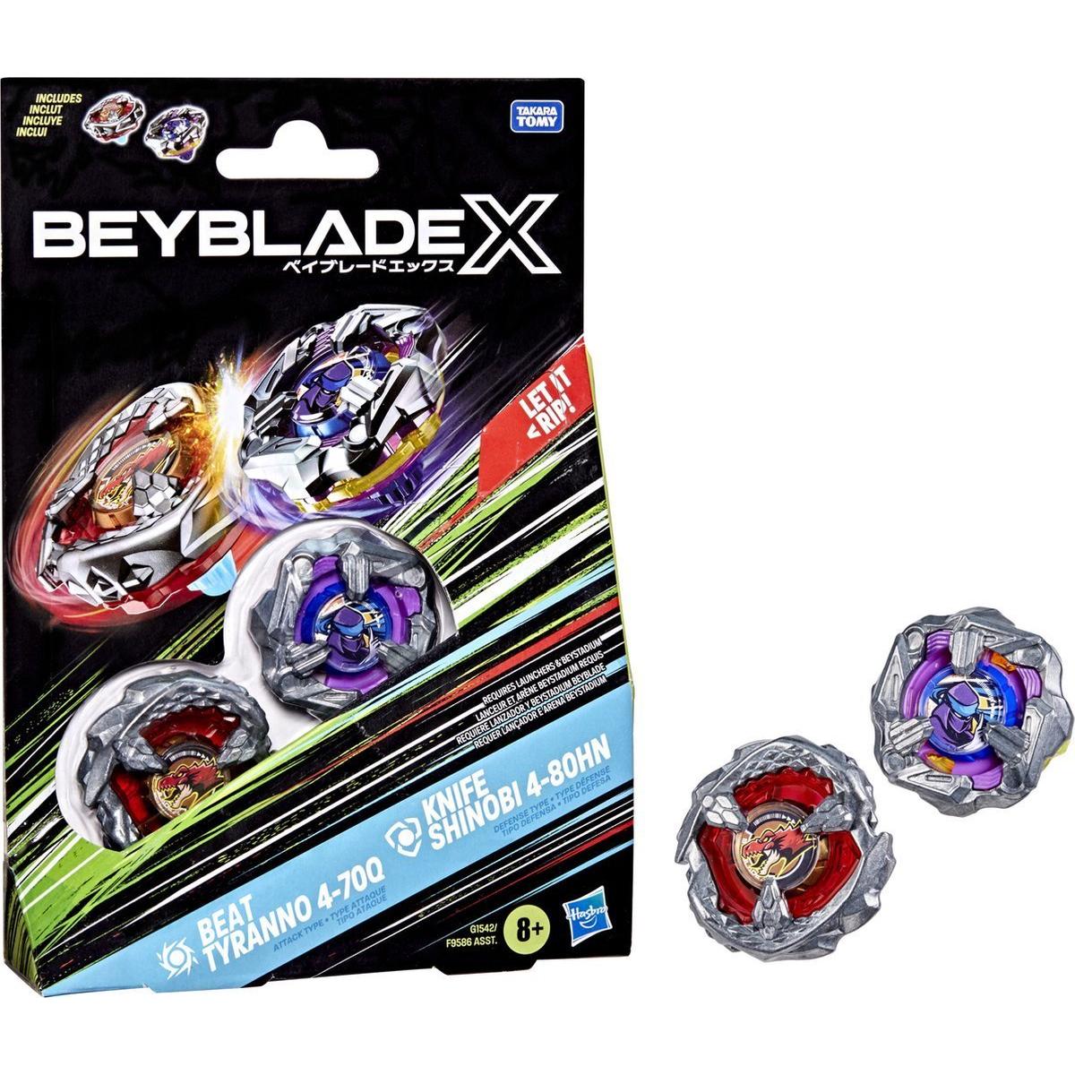 Hasbro Beyblade X Beat Tyranno & Knife Shinobi Dual Pack 4-70Q 4-80HN in Malta | LAB7