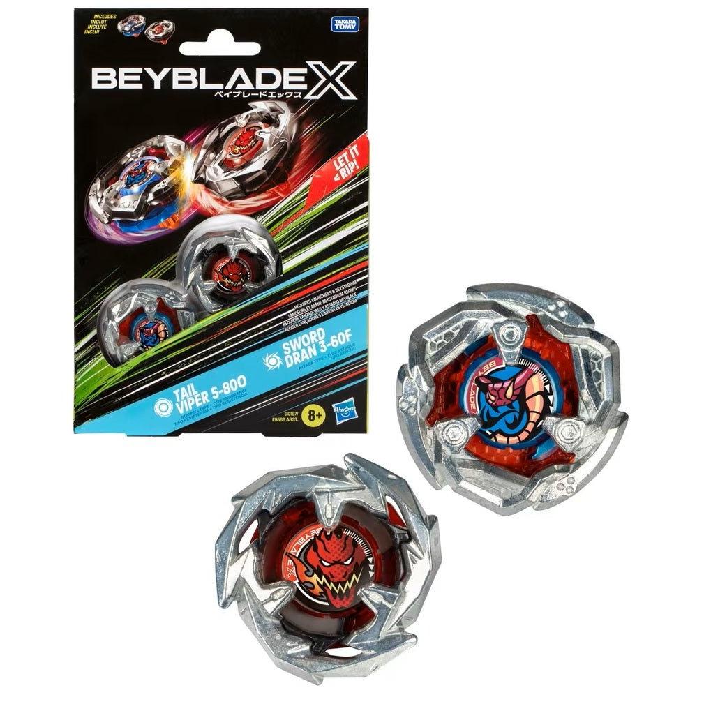 Hasbro Beyblade X Dual Pack – Tail Viper 5-80O & Sword Dran 3-60F | Beyblade X Europe in Malta | LAB7