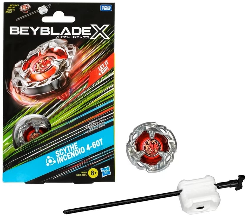Hasbro Beyblade X Scythe Incendio 4 - 60T Starter Pack – Balance Type by LAB7 Malta, Europe