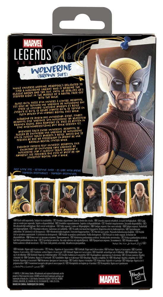 Hasbro Deadpool & Wolverine (2024) Marvel Legends Wolverine (Brown Suit) Action Figure (15cm)
