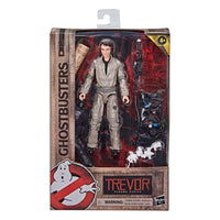 Hasbro Ghostbusters: Afterlife Plasma Series Trevor action figure in packaging with proton pack and accessories.