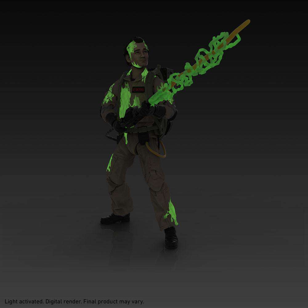 Hasbro Ghostbusters Peter Venkman Plasma Series 6-inch figure with glow-in-the-dark slime effects on uniform and proton wand.