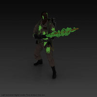 Hasbro Ghostbusters Winston Zeddemore 6-inch action figure with glow-in-the-dark slime effects on his tan flight suit.
