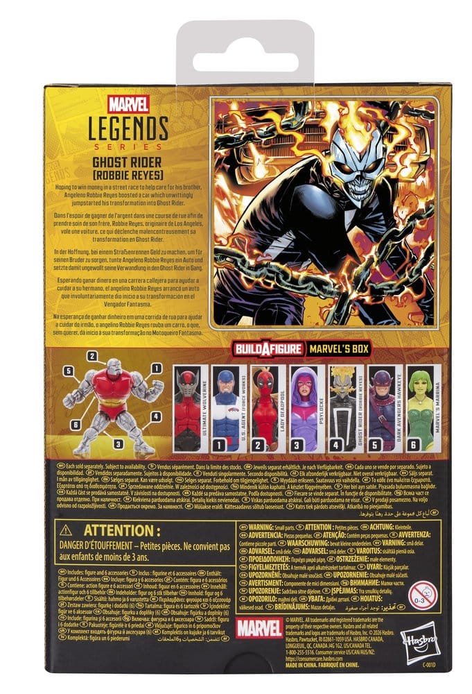 Hasbro Marvel Legends Ghost Rider Robbie Reyes Action Figure 15cm Marvel's Box BAF