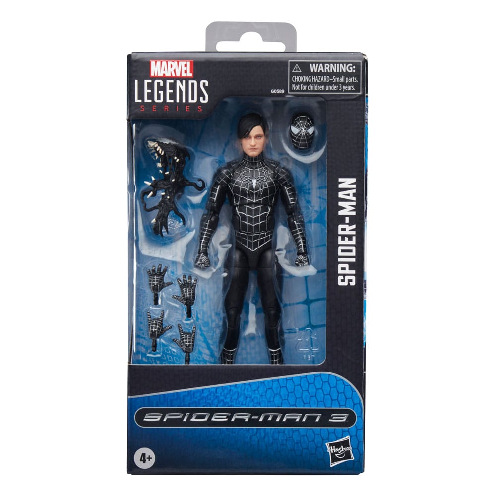 Marvel Legends Spider - Man 3 Black Suit Action Figure 15 cm by LAB7 Malta, Europe
