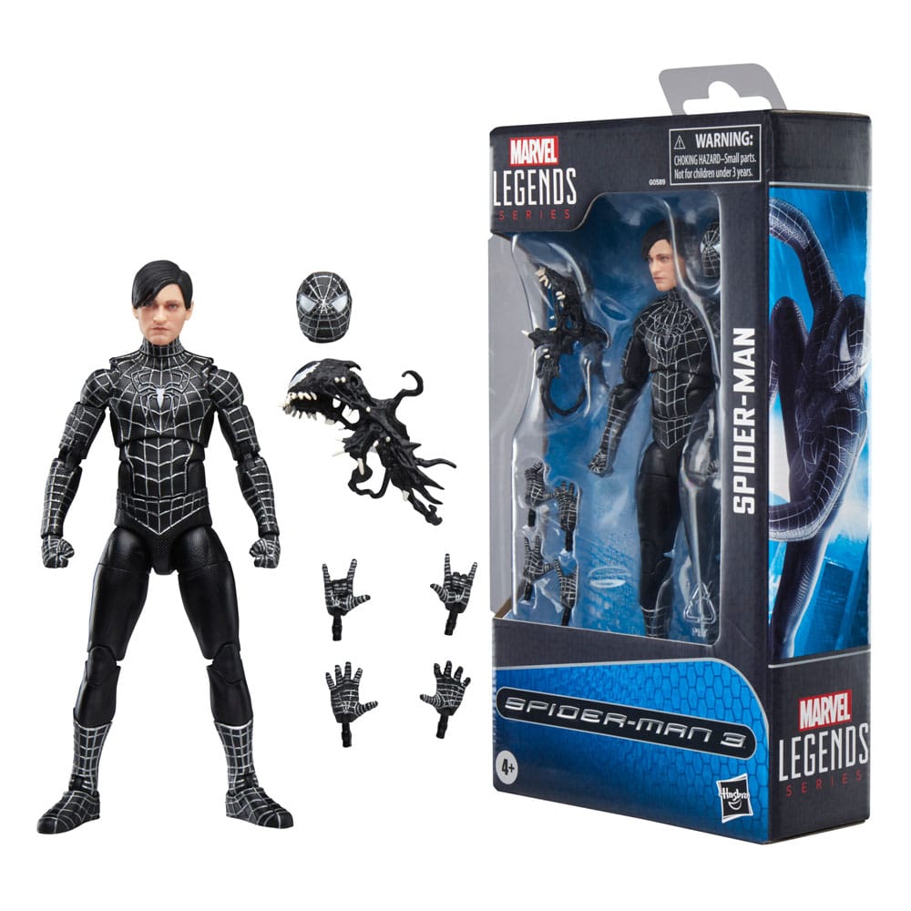 Marvel Legends Spider - Man 3 Black Suit Action Figure 15 cm by LAB7 Malta, Europe