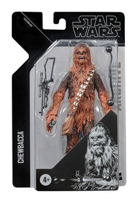 Hasbro Star Wars Black Series Chewbacca action figure in original blister packaging with bowcaster accessory.