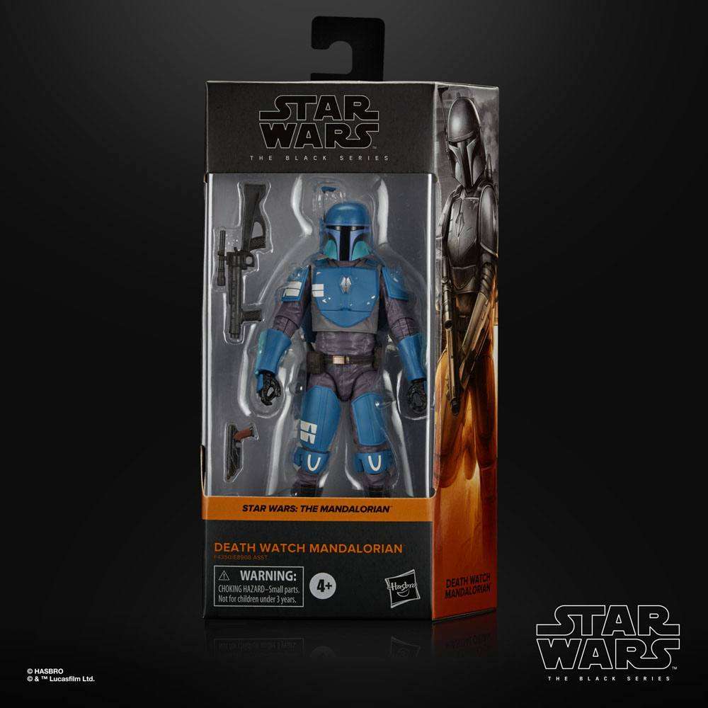 Hasbro Star Wars Black Series Death Watch Mandalorian action figure in its original window box packaging.