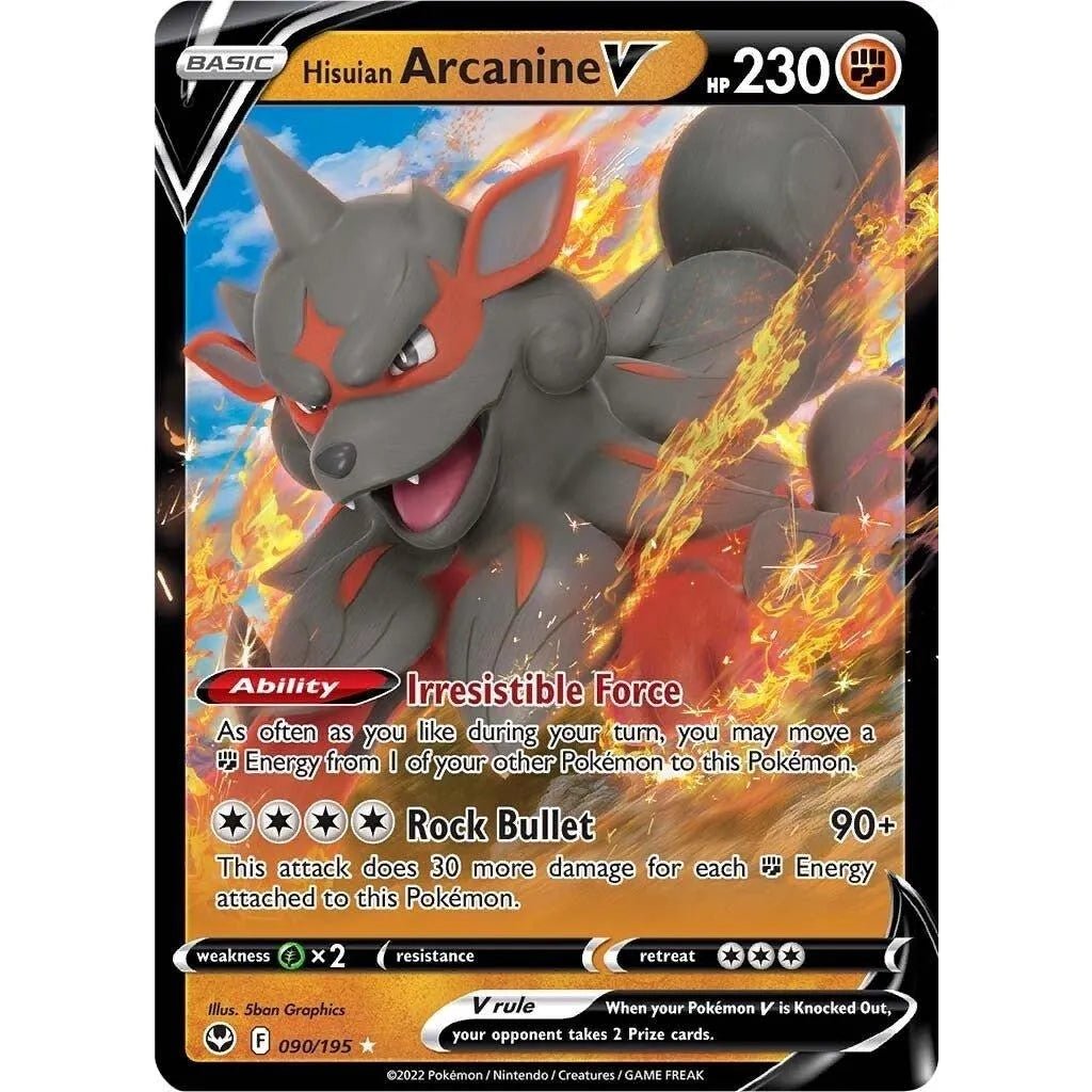Hisuian Arcanine V (090/195) (SWSH12: Silver Tempest) in Malta | LAB7