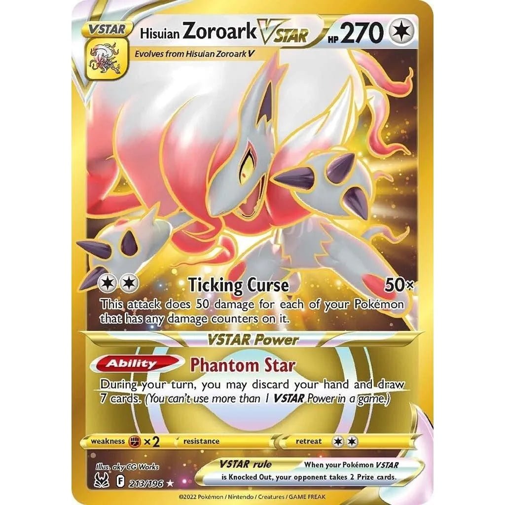 Hisuian Zoroark VSTAR (213) (Secret) (213/196) (SWSH11: Lost Origin) in Malta | LAB7
