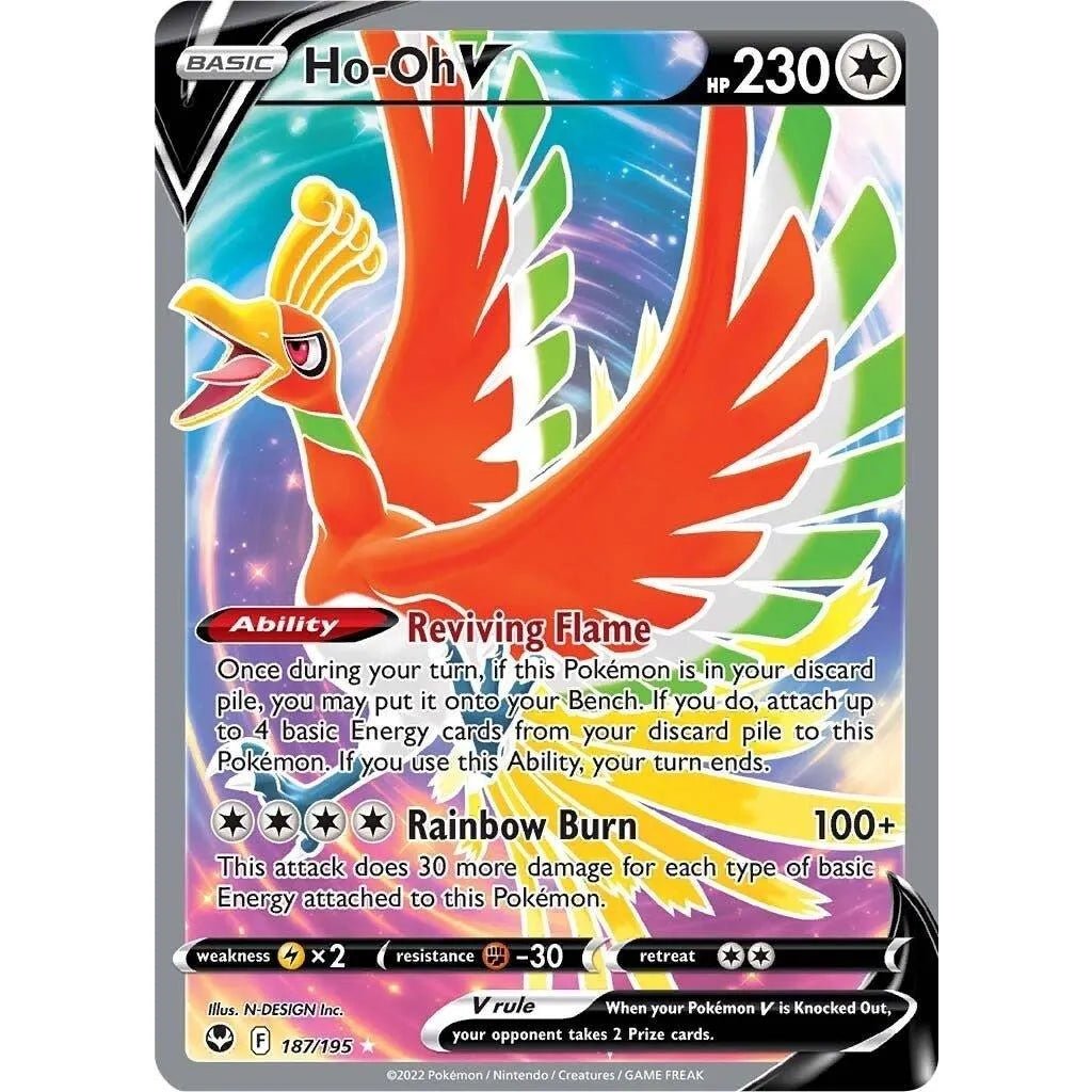 Ho-Oh V (Full Art) (187/195) (SWSH12: Silver Tempest) in Malta | LAB7