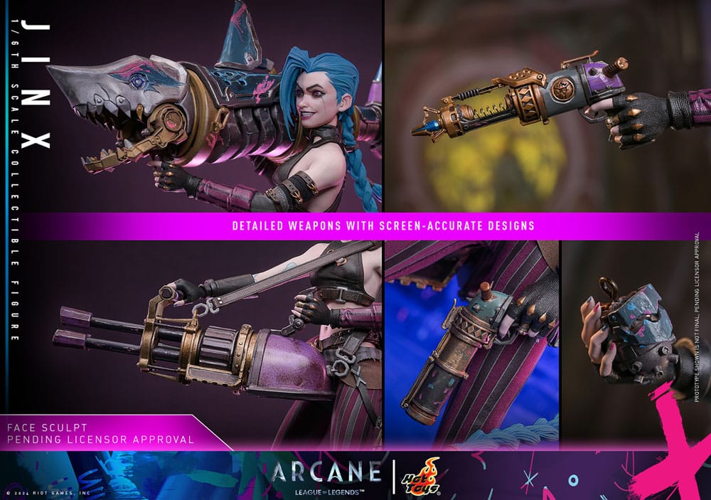 Hot Toys 1/6 Scale Jinx Figure – Arcane Season 2 Collectible by LAB7 Malta, Europe
