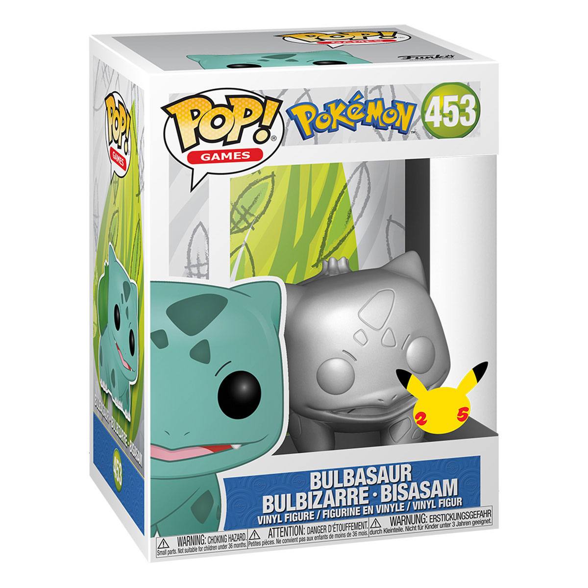 Funko POP! Pokemon - Bulbasaur 25th Anniversary Siver Metallic Pop! #453 by LAB7 Malta