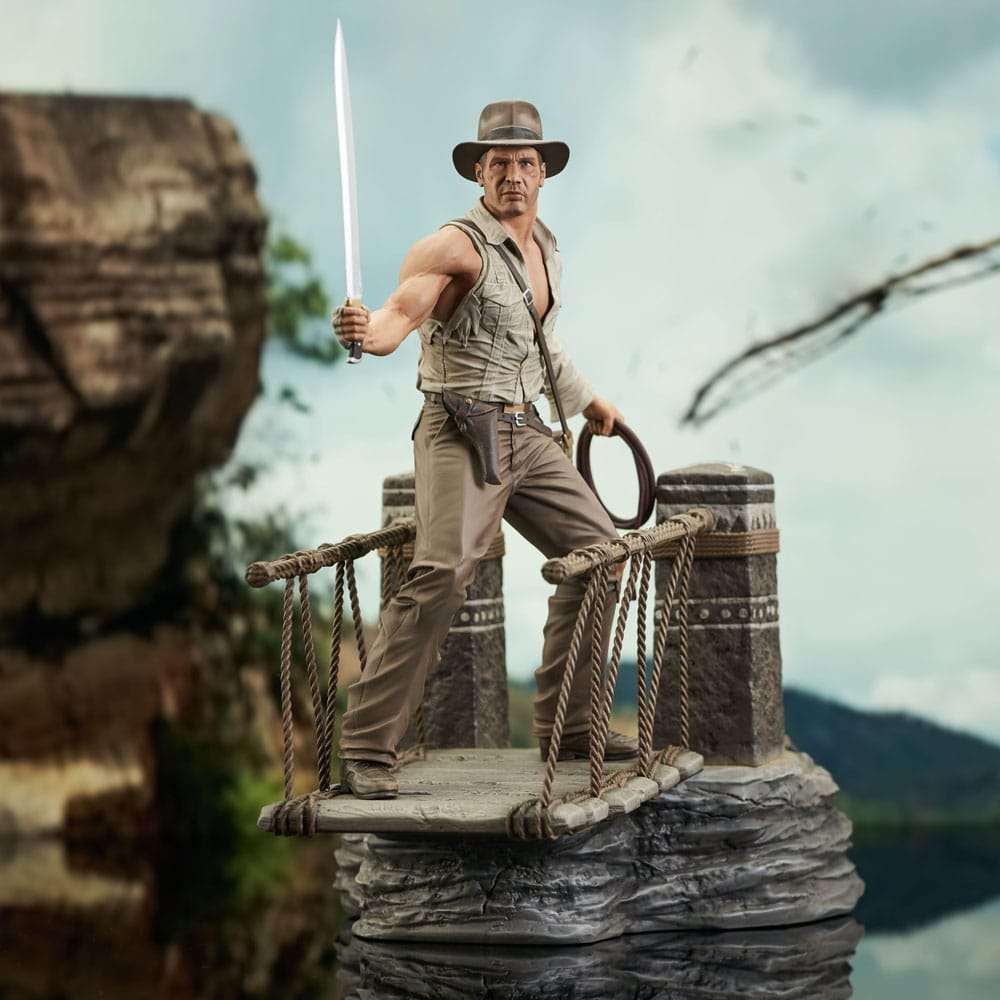 Indiana Jones and the Temple of Doom Deluxe Gallery PVC Statue Rope Bridge 28 cm by LAB7 Malta, Europe