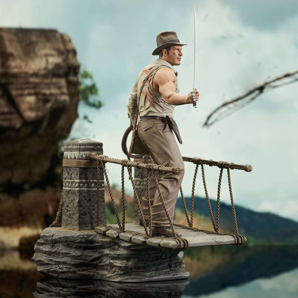 Indiana Jones and the Temple of Doom Deluxe Gallery PVC Statue Rope Bridge 28 cm by LAB7 Malta, Europe