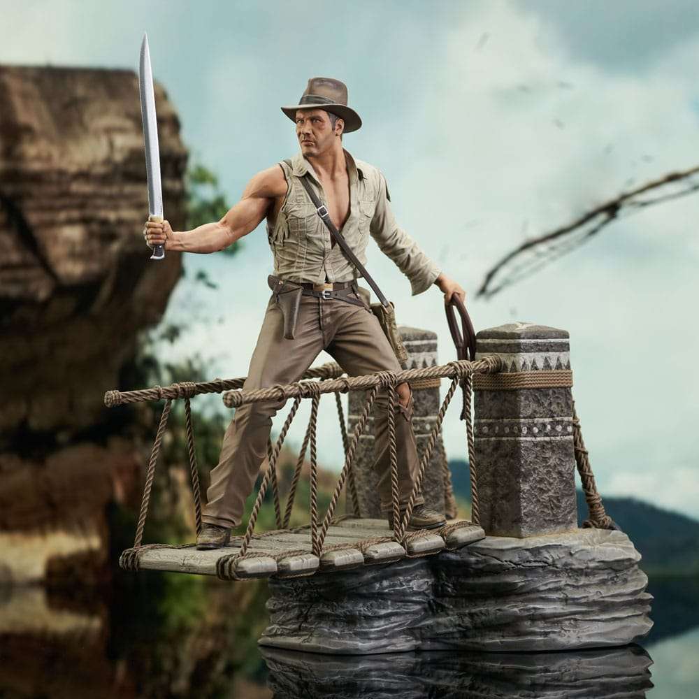 Indiana Jones and the Temple of Doom Deluxe Gallery PVC Statue Rope Bridge 28 cm by LAB7 Malta, Europe