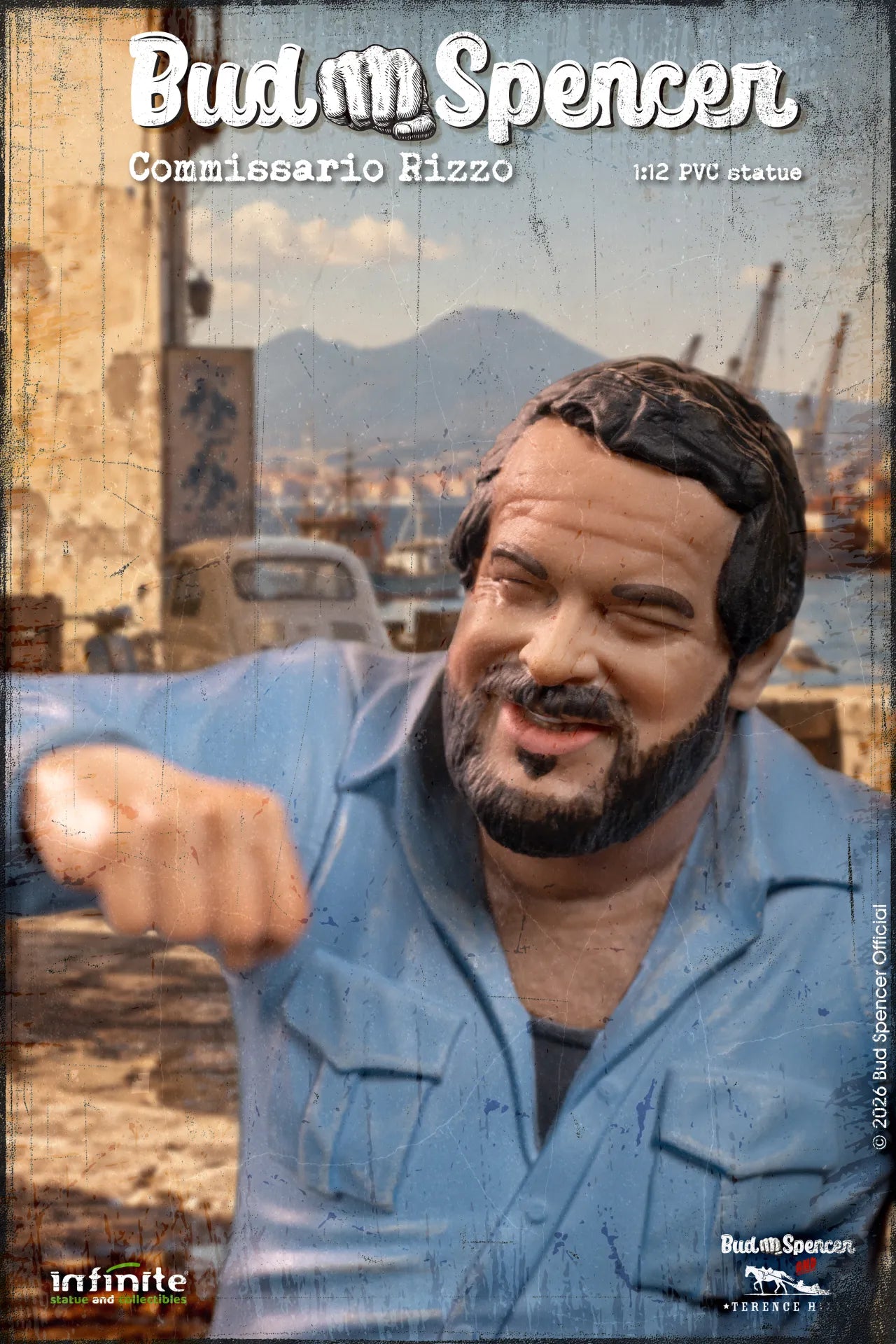 Infinite Statue Bud Spencer Commissario Rizzo 1/12 Scale 16cm PVC Figure