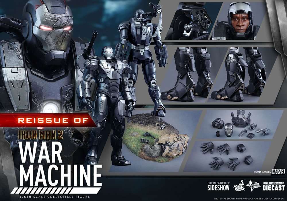Iron Man 2 Movie Masterpiece Action Figure 1/6 War Machine 32 cm by LAB7 Malta, Europe