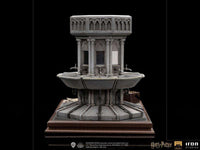 Front view of the Iron Studios Harry Potter Hermione Polyjuice 1/10 scale stone bathroom sink fountain statue.