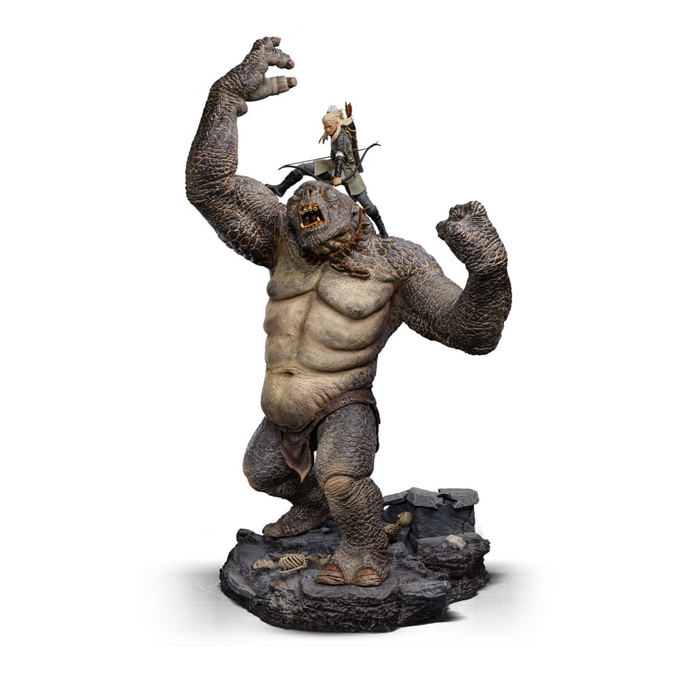Iron Studios Lord Of The Rings Deluxe Art Scale Statue 1/10 Cave Troll and Legolas 72 cm in Malta | LAB7