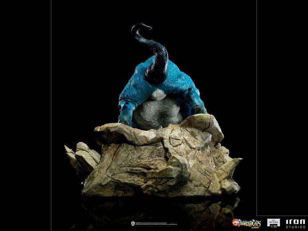 Rear view of the 11 cm Iron Studios Ma-Mutt ThunderCats BDS Art Scale 1/10 statue on a rocky base.
