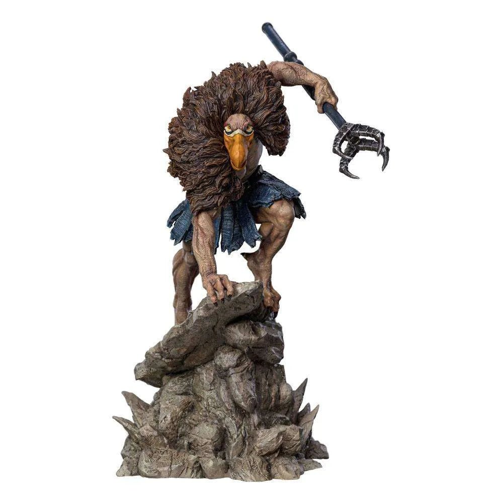 Iron Studios Vultureman 1/10 scale statue featuring the bird-like villain holding a staff atop a rocky base.