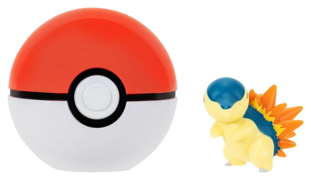Jazwares Pokémon Clip 'n' Go Cyndaquil & Poké Ball Action Figure Set