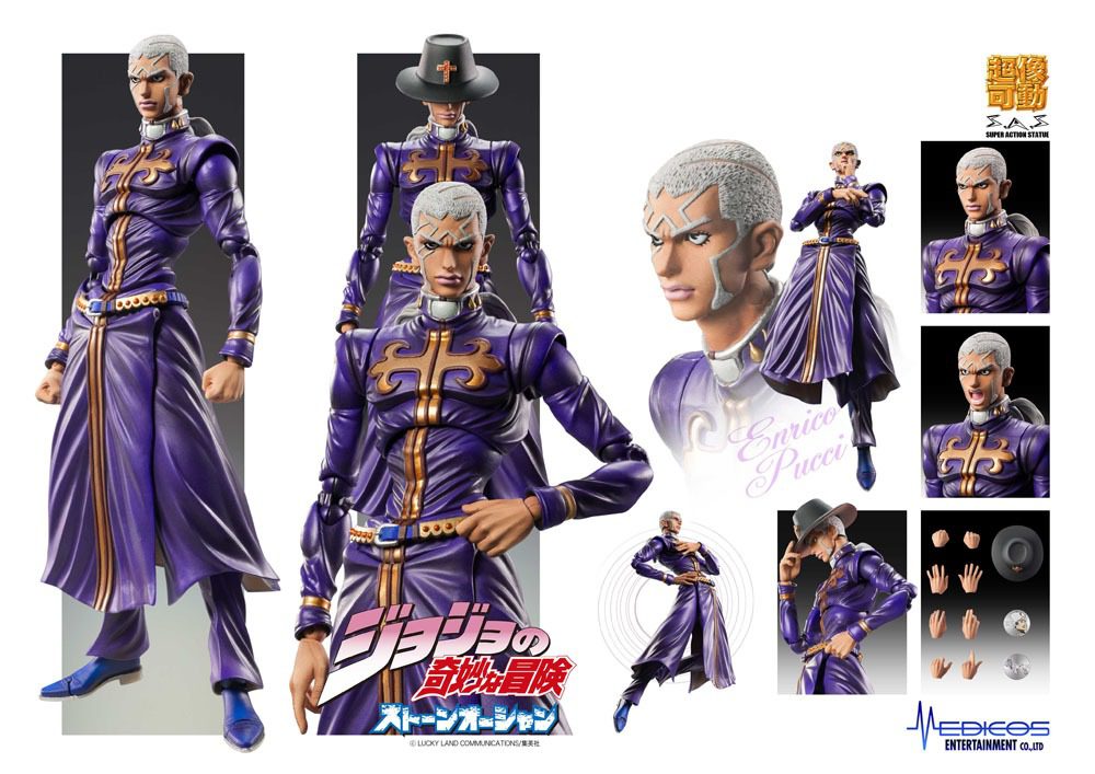 JoJo's Bizarre Adventure Part6 Stone Ocean Action Figure Chozokado (Enrico P) 16 cm by LAB7 Malta, Europe